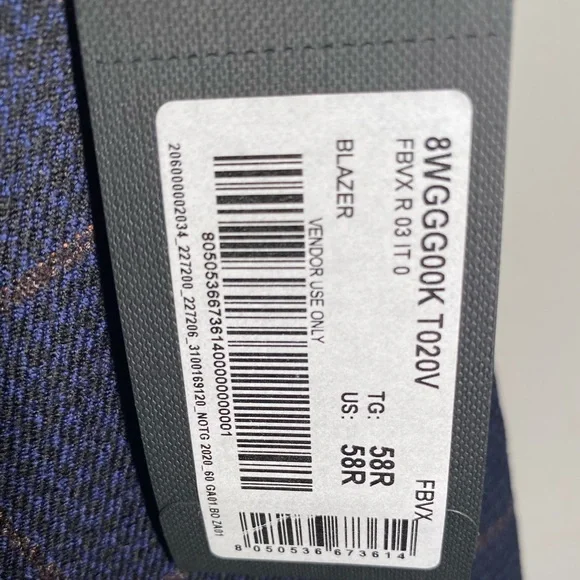 Giorgio Armani Men’s blazer size 58R- blue with brown detail